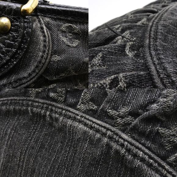 Louis Vuitton Monogram Denim Neo Cabby MM Noir Shoulder Bag Black - Picture 6 of 8